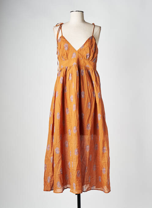Robe mi-longue orange SESSUN pour femme