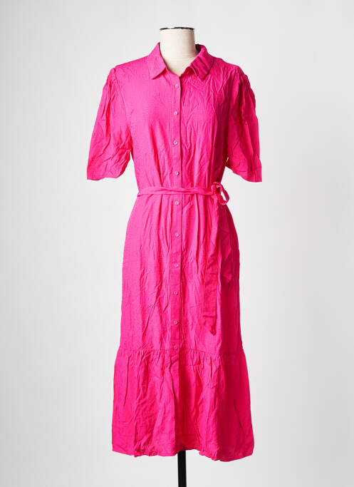 Robe mi-longue rose GRACE & MILA pour femme