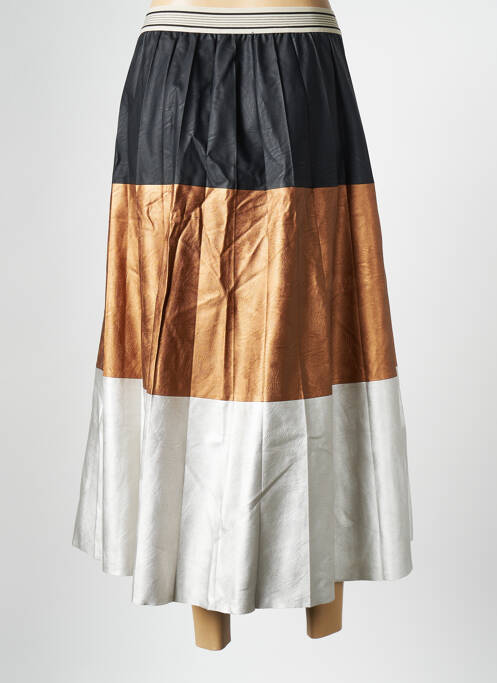 Jupe mi-longue beige MAT FASHION pour femme