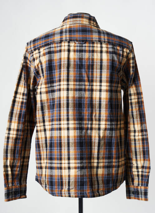 Chemise manches longues marron KNOWLEDGE COTTON APPAREL pour homme