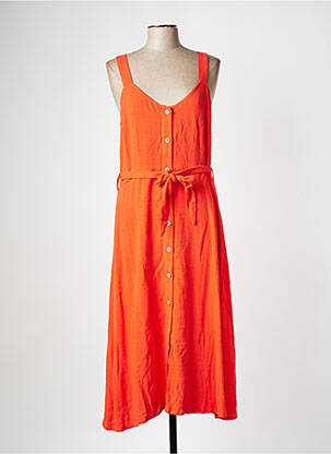 Robe mi-longue orange MOLLY BRACKEN femme