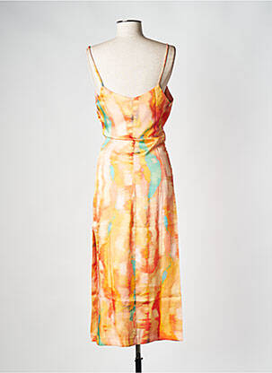 Robe longue orange RECC femme