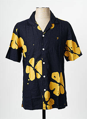 Chemise manches courtes bleu FARAH pour homme