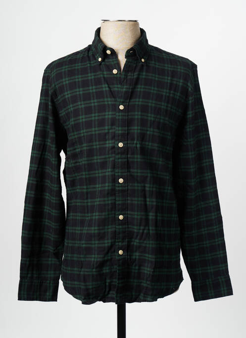 Chemise manches longues vert SELECTED pour homme