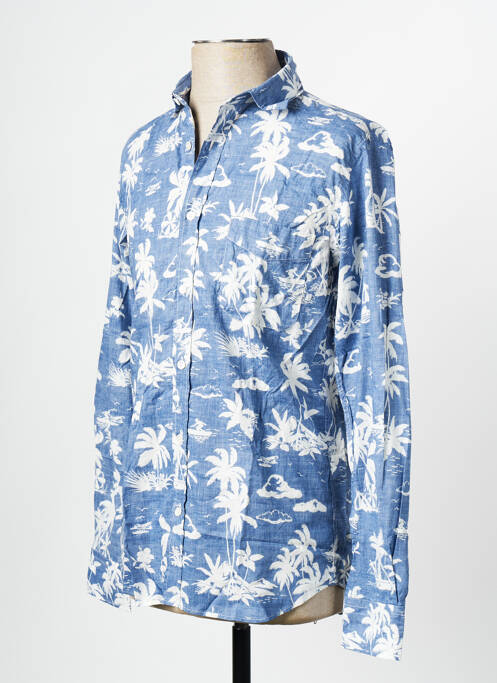 Chemise manches longues bleu HARTFORD pour homme