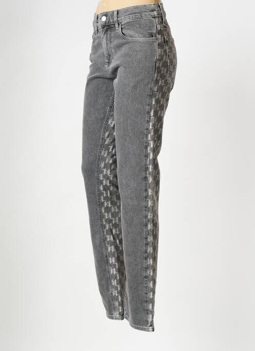 Jeans coupe droite gris KARL LAGERFELD pour femme
