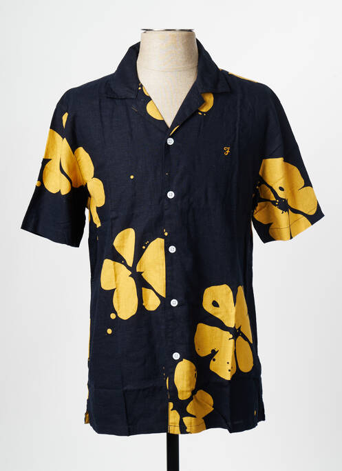 Chemise manches courtes bleu FARAH pour homme