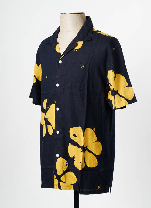 Chemise manches courtes bleu FARAH pour homme