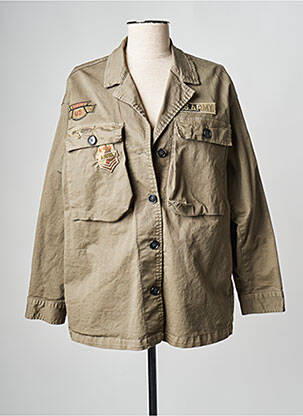 Manteau court kaki PLEASE pour femme