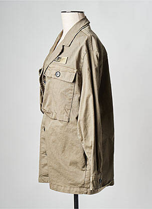 Manteau court kaki PLEASE femme