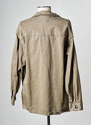 Manteau court kaki PLEASE femme