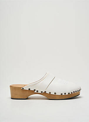 Mules/sabots blanc LAURENCE BRAS femme