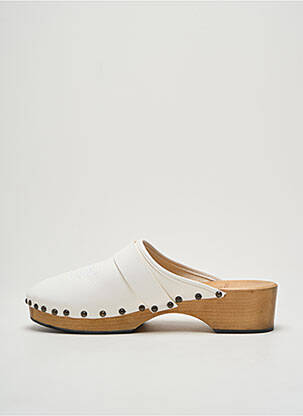 Mules/sabots blanc LAURENCE BRAS femme