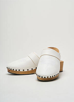 Mules/sabots blanc LAURENCE BRAS femme