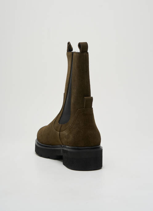 Bottines/Boots kaki ANAKI pour femme