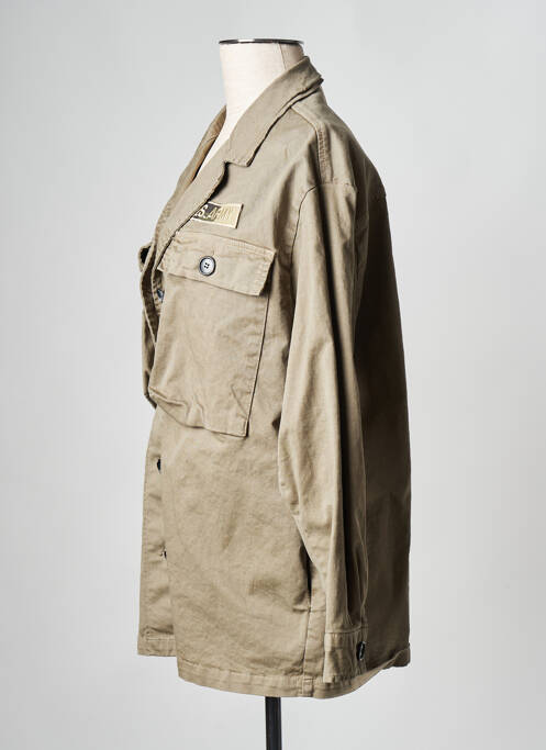 Manteau court kaki PLEASE pour femme