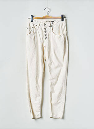 Jeans boyfriend beige PLEASE pour femme