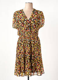 Robe courte jaune MOLLY BRACKEN femme