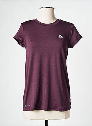T-shirt marron ADIDAS femme