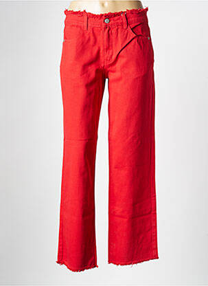 Jeans coupe droite rouge VILA femme