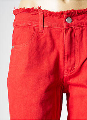 Jeans coupe droite rouge VILA femme
