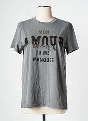 T-shirt gris SAK'S pour femme seconde vue