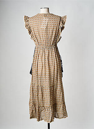 Robe mi-longue beige M.A.B.E femme