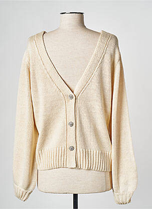Gilet manches longues beige GRACE & MILA femme