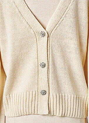 Gilet manches longues beige GRACE & MILA femme
