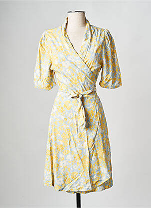 Robe mi-longue jaune MSCH COPENHAGEN femme