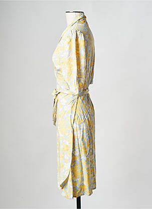 Robe mi-longue jaune MSCH COPENHAGEN femme