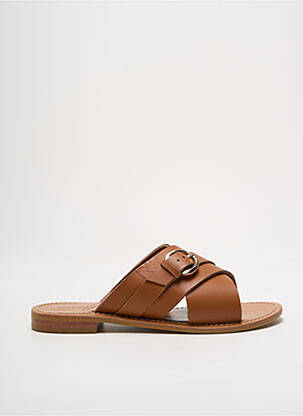 Sandales/Nu pieds marron COULEUR POURPRE pour femme
