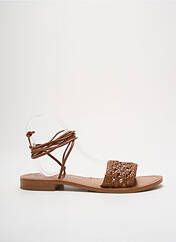 Sandales/Nu pieds marron COULEUR POURPRE pour femme seconde vue