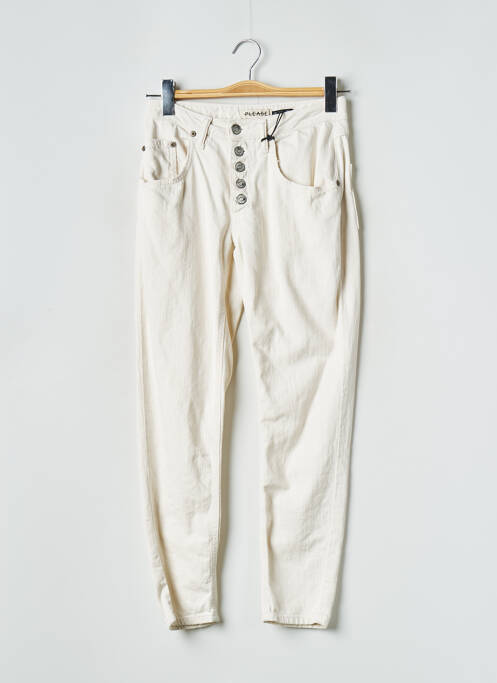 Jeans boyfriend beige PLEASE pour femme