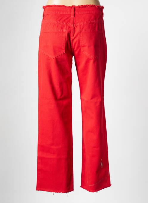 Jeans coupe droite rouge VILA pour femme