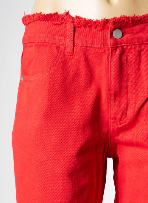 Jeans coupe droite rouge VILA pour femme