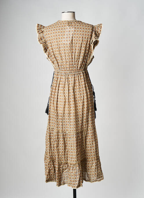 Robe mi-longue beige M.A.B.E pour femme