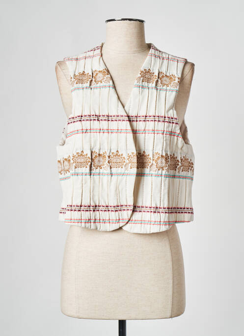 Gilet sans manche blanc LA NOUVELLE pour femme