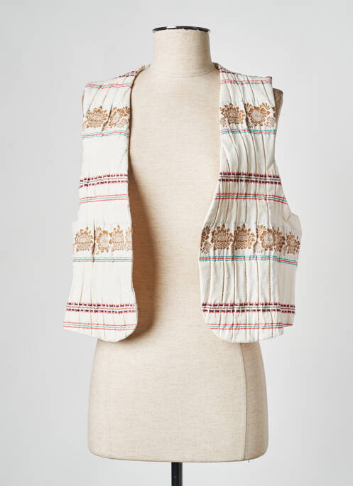 Gilet sans manche blanc LA NOUVELLE pour femme