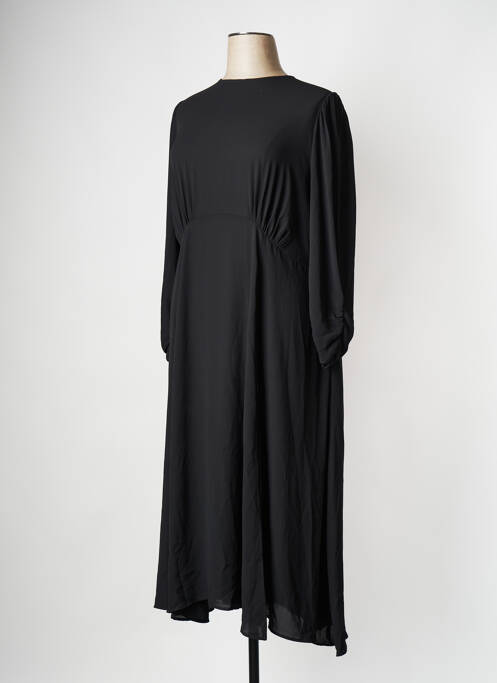 Robe mi-longue noir MAT FASHION pour femme
