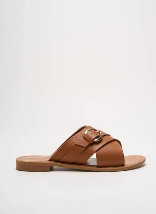 Sandales/Nu pieds marron COULEUR POURPRE pour femme