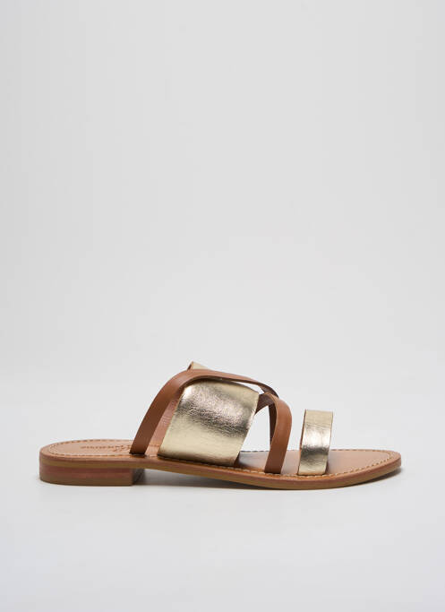 Sandales/Nu pieds marron COULEUR POURPRE pour femme