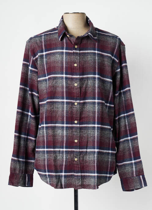 Chemise manches longues rouge SELECTED pour homme