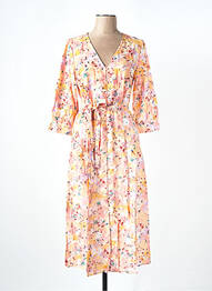 Robe mi-longue orange VILA femme