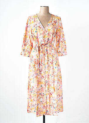 Robe mi-longue orange VILA pour femme