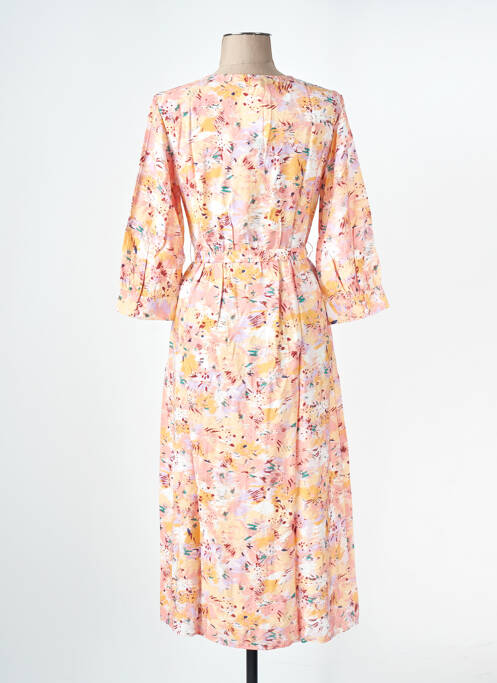 Robe mi-longue orange VILA pour femme