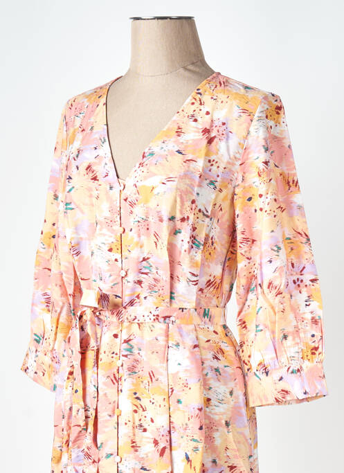 Robe mi-longue orange VILA pour femme