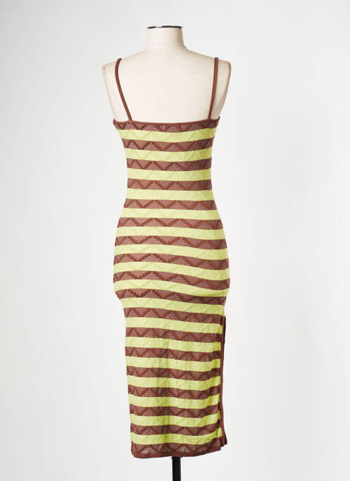 Robe mi-longue vert MUSIER pour femme