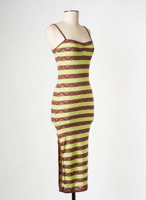 Robe mi-longue vert MUSIER pour femme