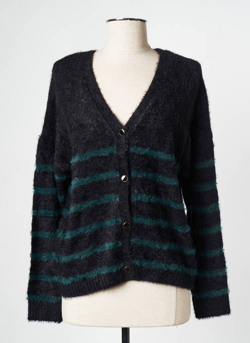 Gilet manches longues noir PIECES pour femme